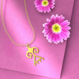 گردنبند طلا 18 عیار زنانه مدوپد مدل هندسی کد F3-1-1261