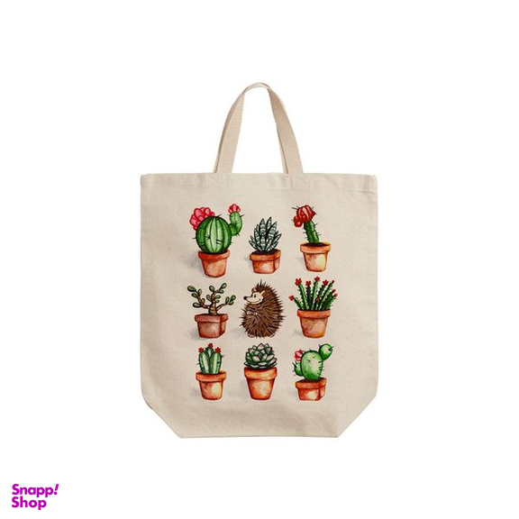 ساک خرید ترمه طراحان ایده مدل کاکتوس و جوجه تیغی کد cfp1529 - S