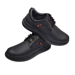 کفش طبی مردانه چرم ریباری مدل C1 رنگ مشکی