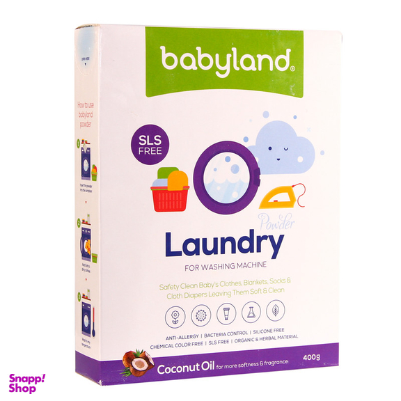 پودر صابون ماشین لباسشویی بیبی لند مدل 01 وزن 400 گرم