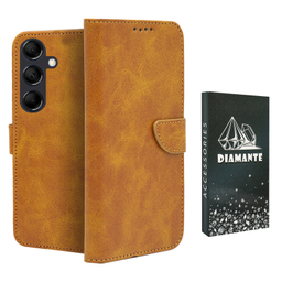 کیف کلاسوری دیامانته مدل Scusa Bk مناسب گوشی موبایل سامسونگ Galaxy A26 به همراه بند آویز