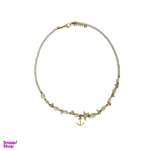 گردنبند طلا 18 عیار زنانه پانسی طرح لنگر کد Nem10