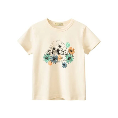 تی شرت آستین کوتاه دخترانه هومنیتی مدل WYKGHT9635-BGE