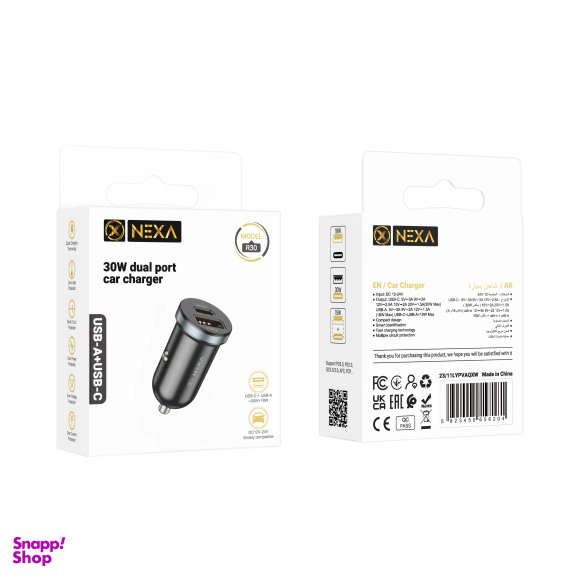 شارژر فندکی 30 وات نکسا مدل USB R30
