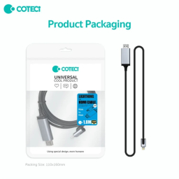 کابل تبدیل Lightning به HDMI کوتسی مدل 33024 طول 1.8 متر