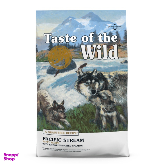 غذای خشک بچه سگ تیست آف وایلد با طعم ماهی سالمون دودی وزن 12.2 کیلوگرم