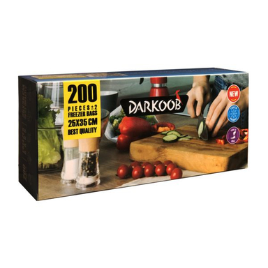 کیسه فریزر دارکوب مدل quality بسته 200 عددی