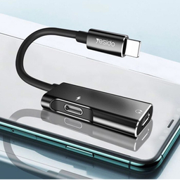 مبدل Aux Lightning یسیدو مدل YAU12 با قابلیت شارژ