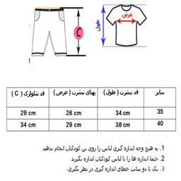 ست تیشرت و شلوارک بچگانه مدل C-010 مجموعه 2 عددی