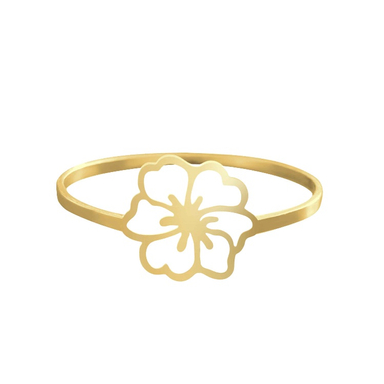 انگشتر طلا 18 عیار زنانه شمیم گلد گالری کد AA64 طرح گل