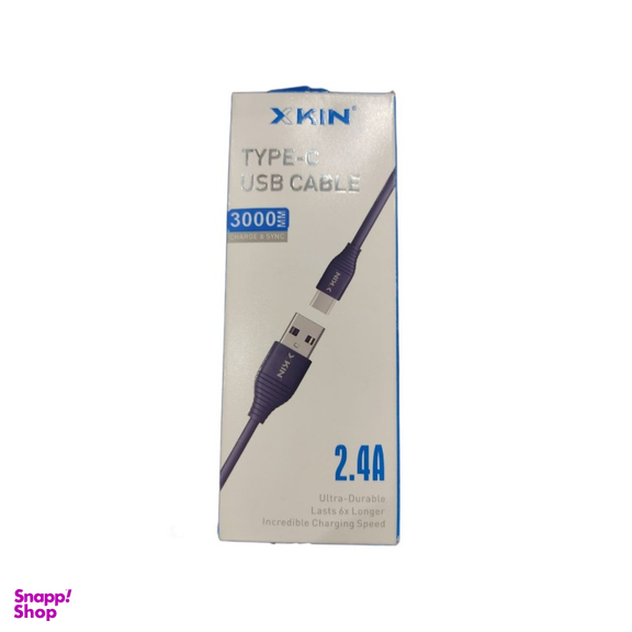 کابل USB به Type-C ایکس کین کد XK-CA06 طول 3 متر