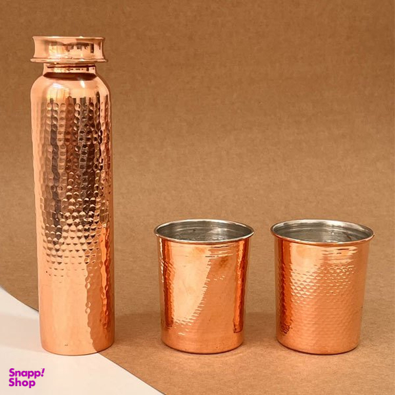 لیوان مسی مدل راسته چکشی بدون دسته کد ZH342