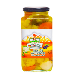 ترشی مخلوط درشت فودنا وزن 630 گرم