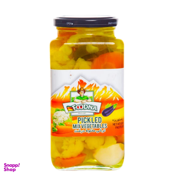 ترشی مخلوط درشت فودنا وزن 630 گرم