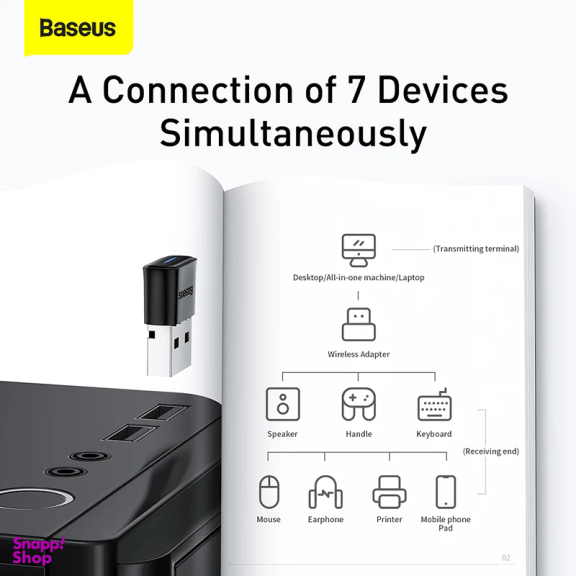 دانگل بلوتوث USB باسئوس مدل BA04 Black ZJBA000001