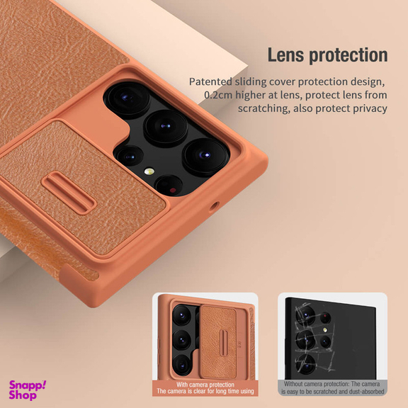 کیف کلاسوری نیلکین مدل Qin Pro Leather Case مناسب برای گوشی موبایل سامسونگ Galaxy S23 Ultra