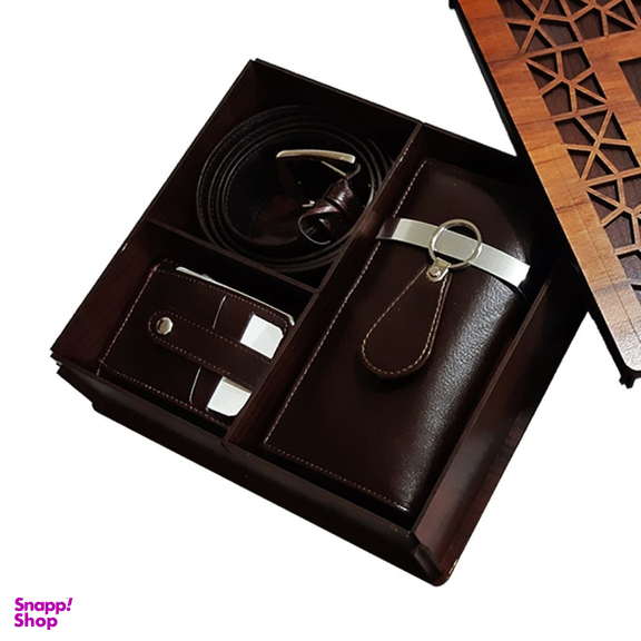 ست هدیه 3 تکه مردانه سهند چرم مدل محراب