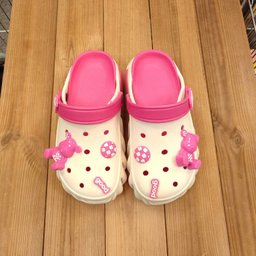 صندل کراکس دخترانه زیتون کد 133624 مدل فلای رنگ سرخابی