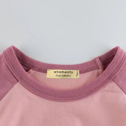 تی شرت آستین کوتاه دخترانه هومنیتی مدل WYKGTSHT9518-DKPNK
