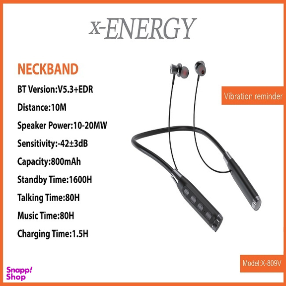 هدفون بلوتوثی دورگردنی ایکس-انرژی مدل X-809 V