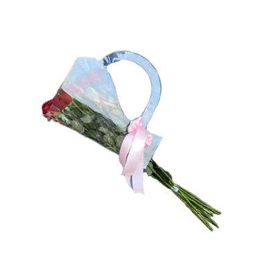 دسته گل پلکسی رز رنگ آبی تعداد 10 شاخه