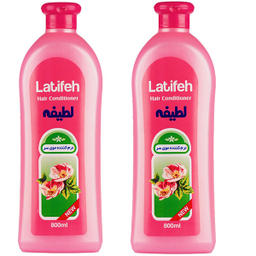 نرم کننده مو لطیفه مدل Flower حجم 800 میلی لیتر مجموعه 2 عددی