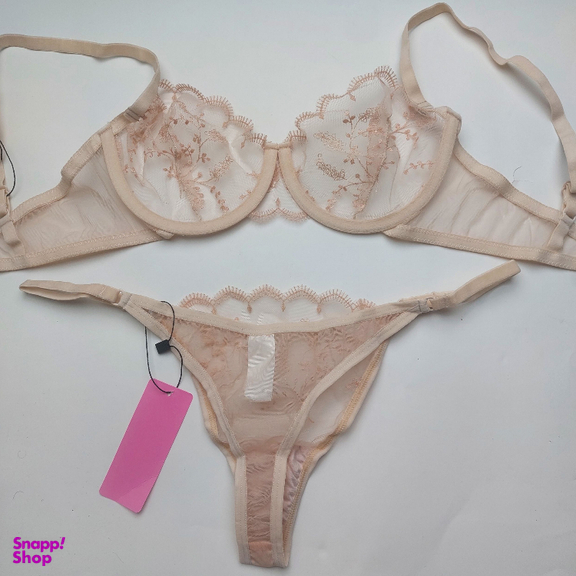 ست شورت و سوتین زنانه برتا کد 2020C رنگ کرم