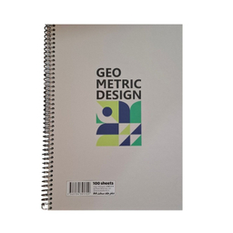 دفتر 100 برگ A4 سیمی مدل جلد سخت مکث نوت کد 10_9172