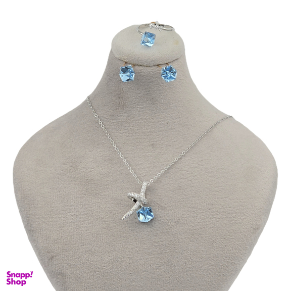 سرویس نقره زنانه طرح Swarovski کد DD777