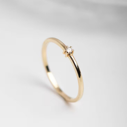 انگشتر طلا 18 عیار زنانه وی وی گلد گالری مدل هلیا 2627 سایز 54