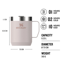 ماگ دسته دار استنلی مدل Classic Camp Mug گنجایش 230 میلی‌ لیتر