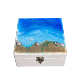 جعبه رزینی پیک آرت طرح دریا