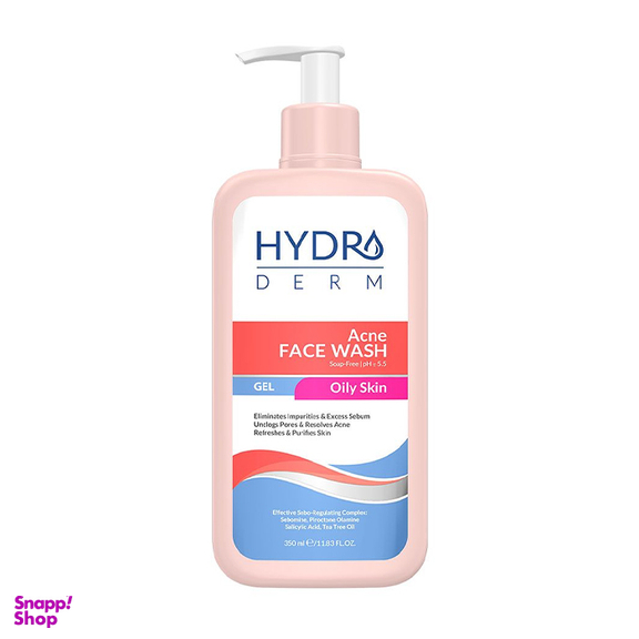 ژل شستشو صورت هیدرودرم مدل Acne مناسب پوست های چرب حجم 350 میلی لیتر