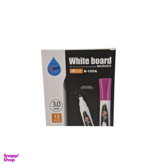 ماژیک وایت برد رنگی Rain مدل R-105A بسته 12 عددی