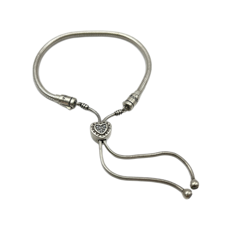 دستبند نقره زنانه پاندورا مدل Heart Slider کد 5921
