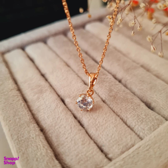 گردنبند زنانه ژوپینگ مدل تک نگین