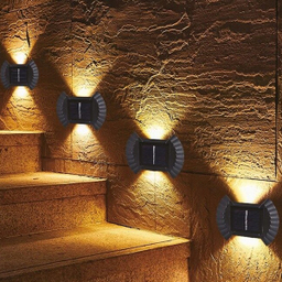 چراغ دیواری خورشیدی مدل دوطرفه پازلی بسته 6 عددی