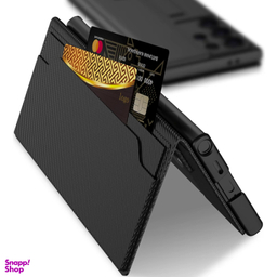 کیف چرم گوشی موبایل جی کی کی مدل Folding Support مناسب سامسونگ Galaxy S24 Ultra