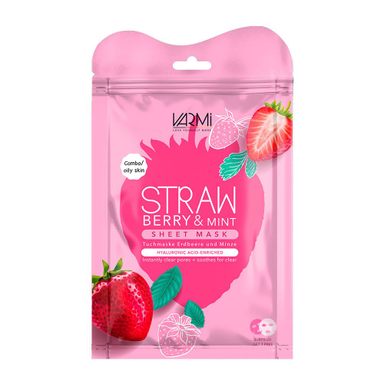 دبل شیت ماسک صورت وارمی مدل Straw Berry & Mint