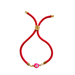 دستبند دخترانه مدل چشم نظر رنگ صورتی