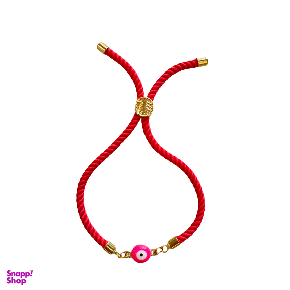 دستبند دخترانه مدل چشم نظر رنگ صورتی