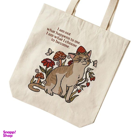 ساک خرید ترمه طراحان ایده مدل گربه بامزه کد strm0661 - L