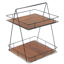 استند جا ادویه ای مدل مربعی کف چوبی کد 3024