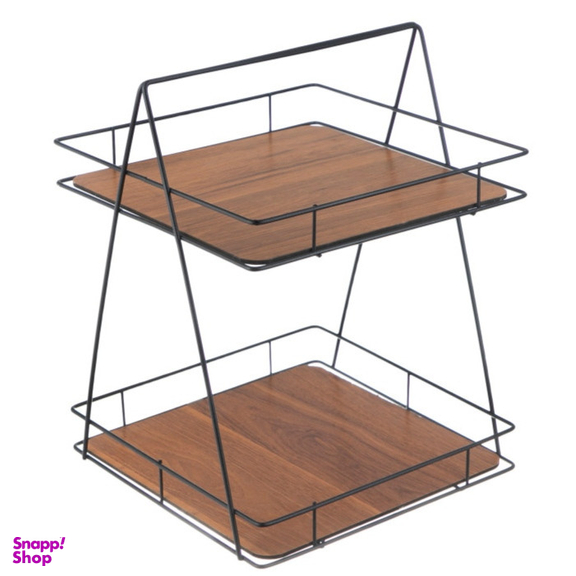 استند جا ادویه ای مدل مربعی کف چوبی کد 3024