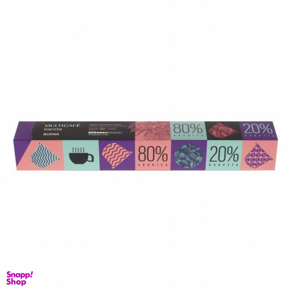 کپسول قهوه 80 درصد عربیکا 20 درصد روبوستا مولتی کافه بسته 10 عددی