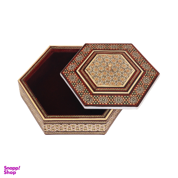 شکلات خوری خاتم کاری مدل شش گوش شیرازی کد 01