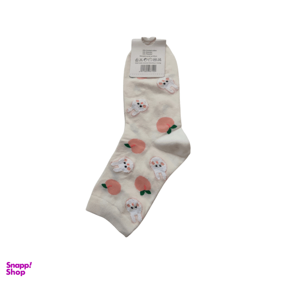 جوراب زنانه کوکو طرح تدی و میوه