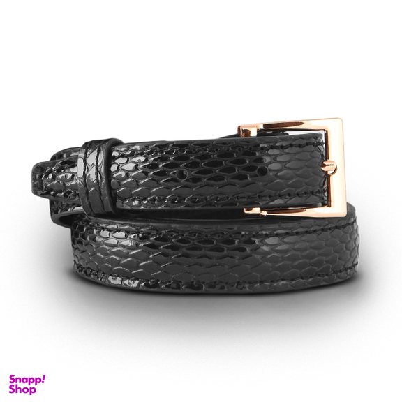 کمربند زنانه چرم یلسان مدل آتیس کد 052-MRV مشکی