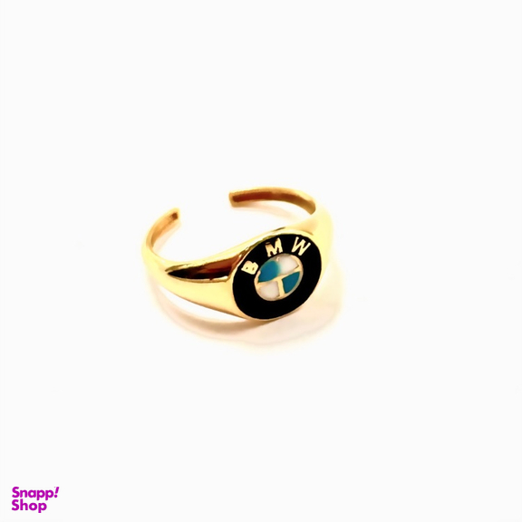 انگشتر طلا 18 عیار پسرانه گالری یگانه طرح bmw کد 2399