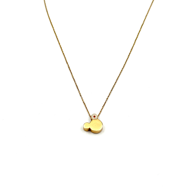 گردنبند طلا 18 عیار زنانه طرح میکی موس کد 1020